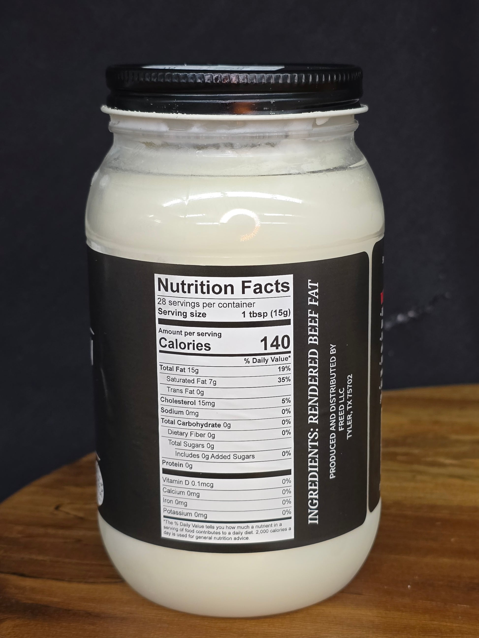 Tip Top_Beef Tallow_Nutrition Label