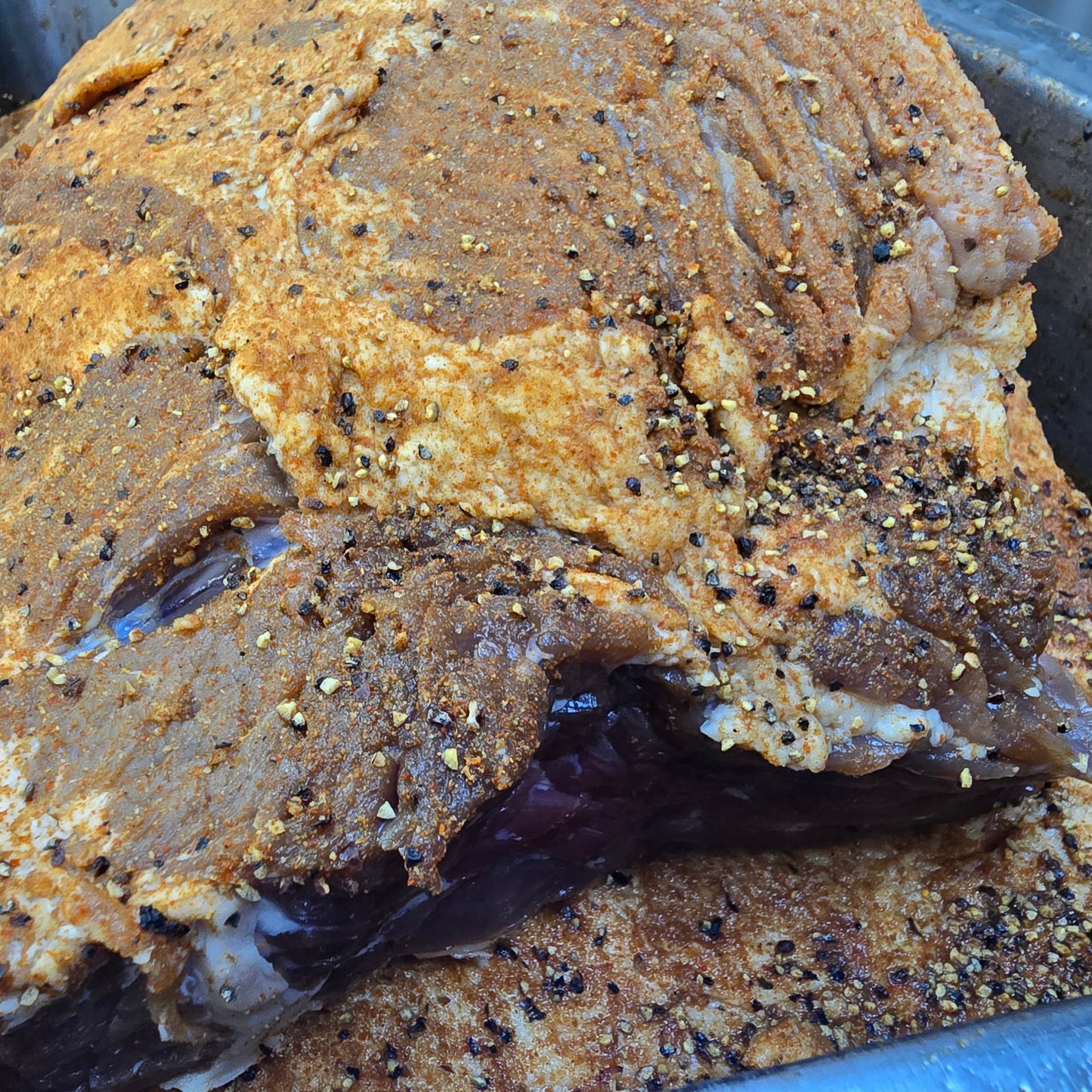 Beef Bacon in marinade